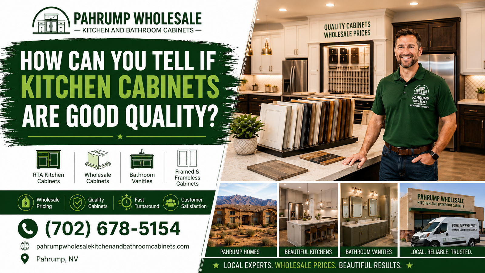 How to tell if kitchen cabinets are good quality in Pahrump NV from Pahrump Wholesale Kitchen and Bathroom Cabinets