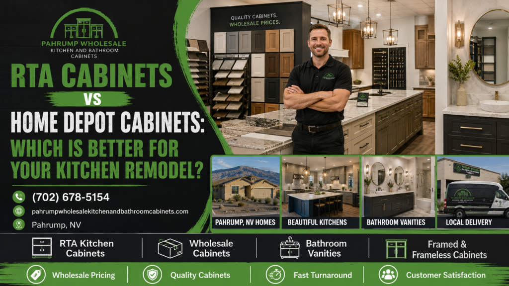 RTA cabinets vs Home Depot cabinets comparison for a Pahrump kitchen remodel